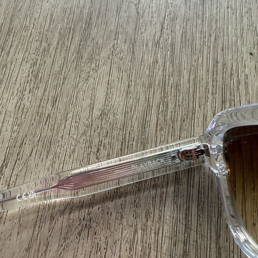 quay australia playback clear sepia brown retro modern rectangle sunglasses NEW - Picture 4 of 4